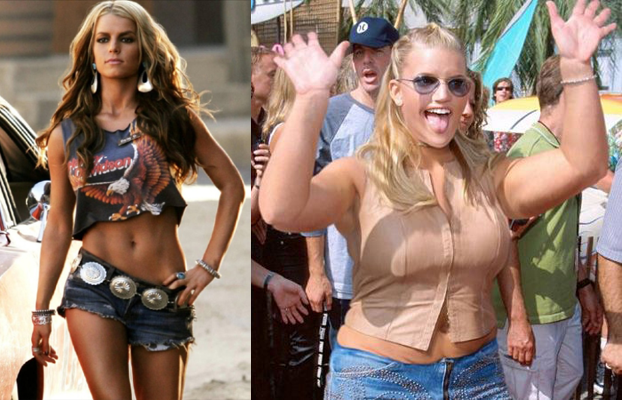 Jessica Simpson then and now