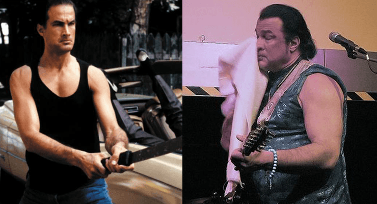 Steven Seagal then and now