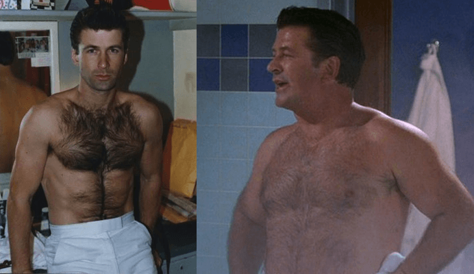 Alec Baldwin then and now