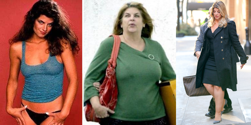 Kirstie Alley then and now